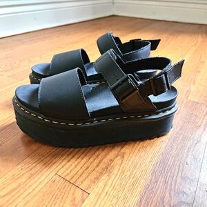 Dr. Martens Black Voss Quad Sandals - Size 10,